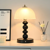 Load image into Gallery viewer, Vintage Beaded Table Lamp | Carved Dome Shade | USB Rechargeable Touch Dimming Desk Light