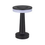 Load image into Gallery viewer, Black Minimalist Disc Table Lamp | USB Rechargeable Touch Dimming | Modern Desk Ambient Light
