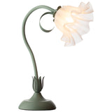 Load image into Gallery viewer, Flower-Inspired Table Lamp | Pleated Petal Shade | Artistic Curved-Stem Decorative Light