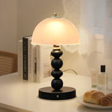 Load image into Gallery viewer, Vintage Beaded Table Lamp | Carved Dome Shade | USB Rechargeable Touch Dimming Desk Light