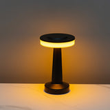 Load image into Gallery viewer, Black Minimalist Disc Table Lamp | USB Rechargeable Touch Dimming | Modern Desk Ambient Light