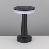 Load image into Gallery viewer, Black Minimalist Disc Table Lamp | USB Rechargeable Touch Dimming | Modern Desk Ambient Light