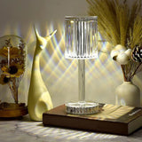 Load image into Gallery viewer, Crystal-Pattern Table Lamp | Transparent Decorative Desk Light | Elegant Ambient Lighting