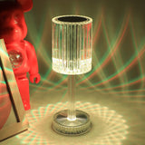 Load image into Gallery viewer, Crystal-Pattern Table Lamp | Transparent Decorative Desk Light | Elegant Ambient Lighting