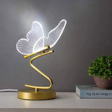 Load image into Gallery viewer, Butterfly Art Table Lamp | Curved Metal Arm | Acrylic Decorative Ambient Light