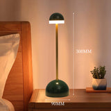 Load image into Gallery viewer, Half-Dome Metal Table Lamp | USB Rechargeable Touch Dimming | Minimalist Tall Desk Light